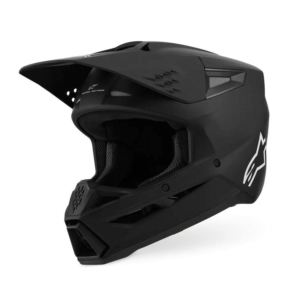 Alpinestars 2026 SM3 Solid Motocross Helmet Matt Black
